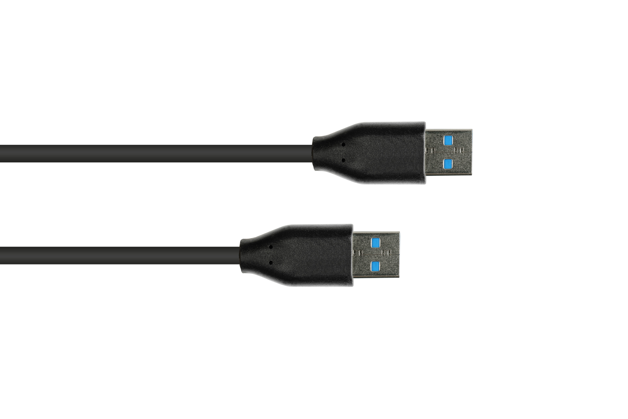 Connecting cable USB 3.2 Gen.2 (10GBit/s / 3A), male A to male A, CU, black, 1m, Good Connections®