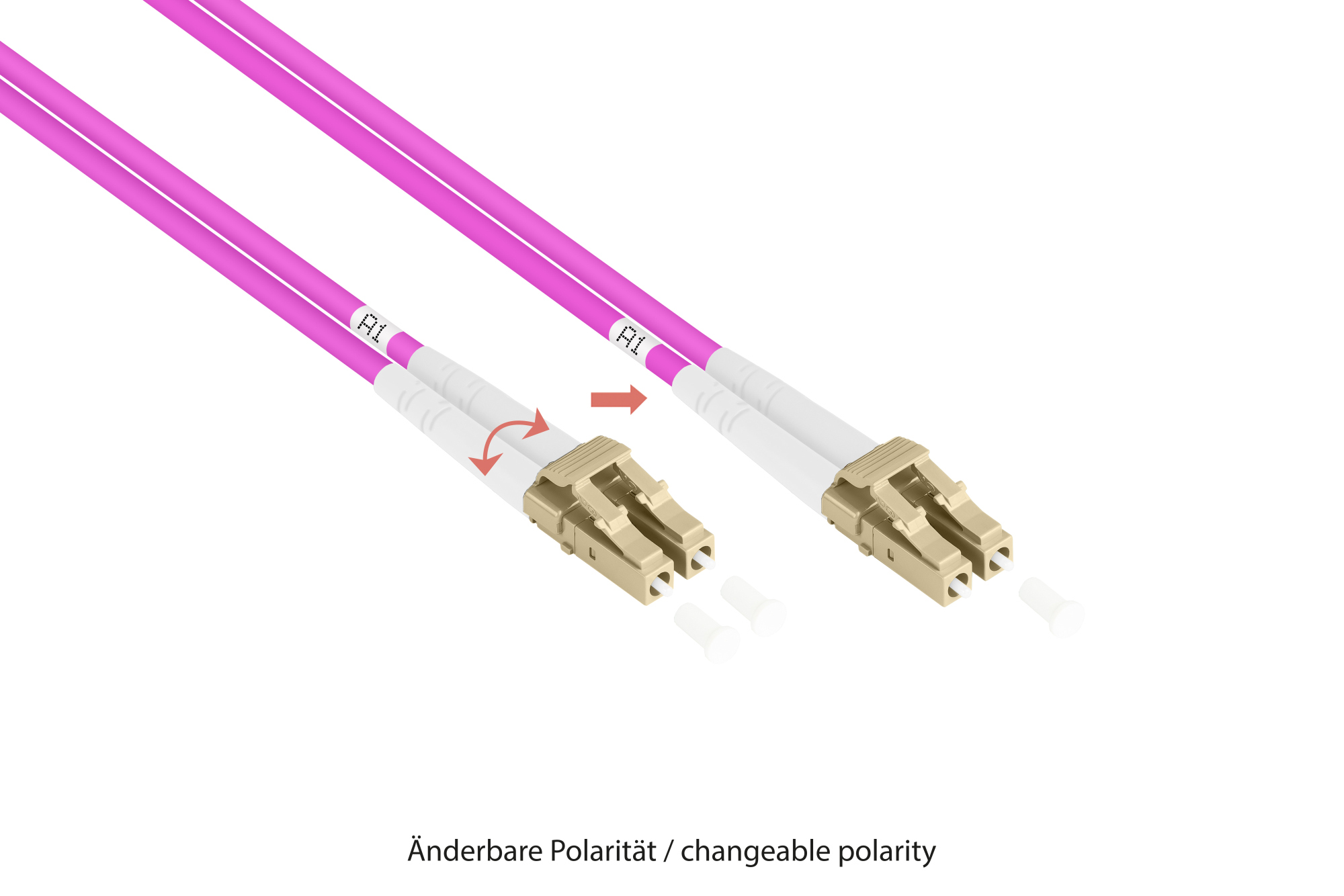 Patch cable LWL Duplex OM4 cable (Multimode, 50/125) LC/LC, LSZH, steel armouring and rodent protection, step-resistant, 10m, Good Connections®
