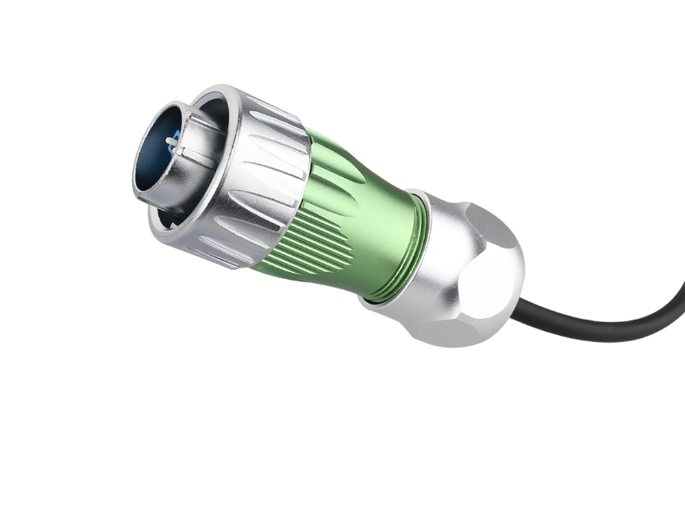 Industrial Connector S3 - Fibre Optic cable, Plug LC with cable gland to Plug LC, metal, M24, bayonet, IP65/67, 3m, Good Connections®