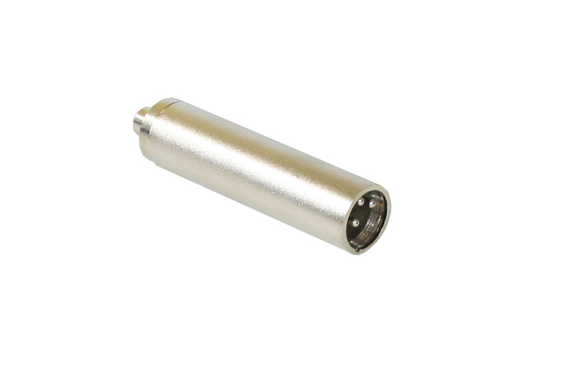 Adapter XLR-Stecker an 6,3 Klinkenbuchse Mono