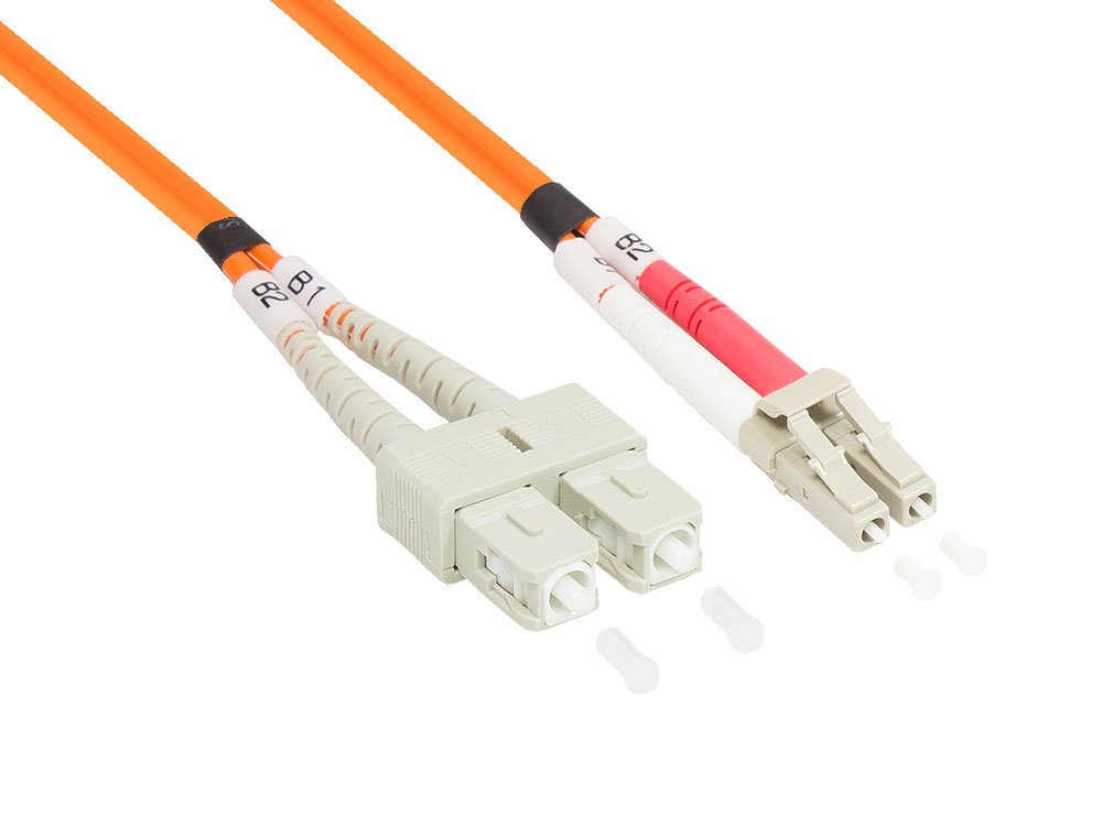 Patch cable LWL Duplex OM2 (Multimode, 50/125) LC/SC, 10m, Good Connections®