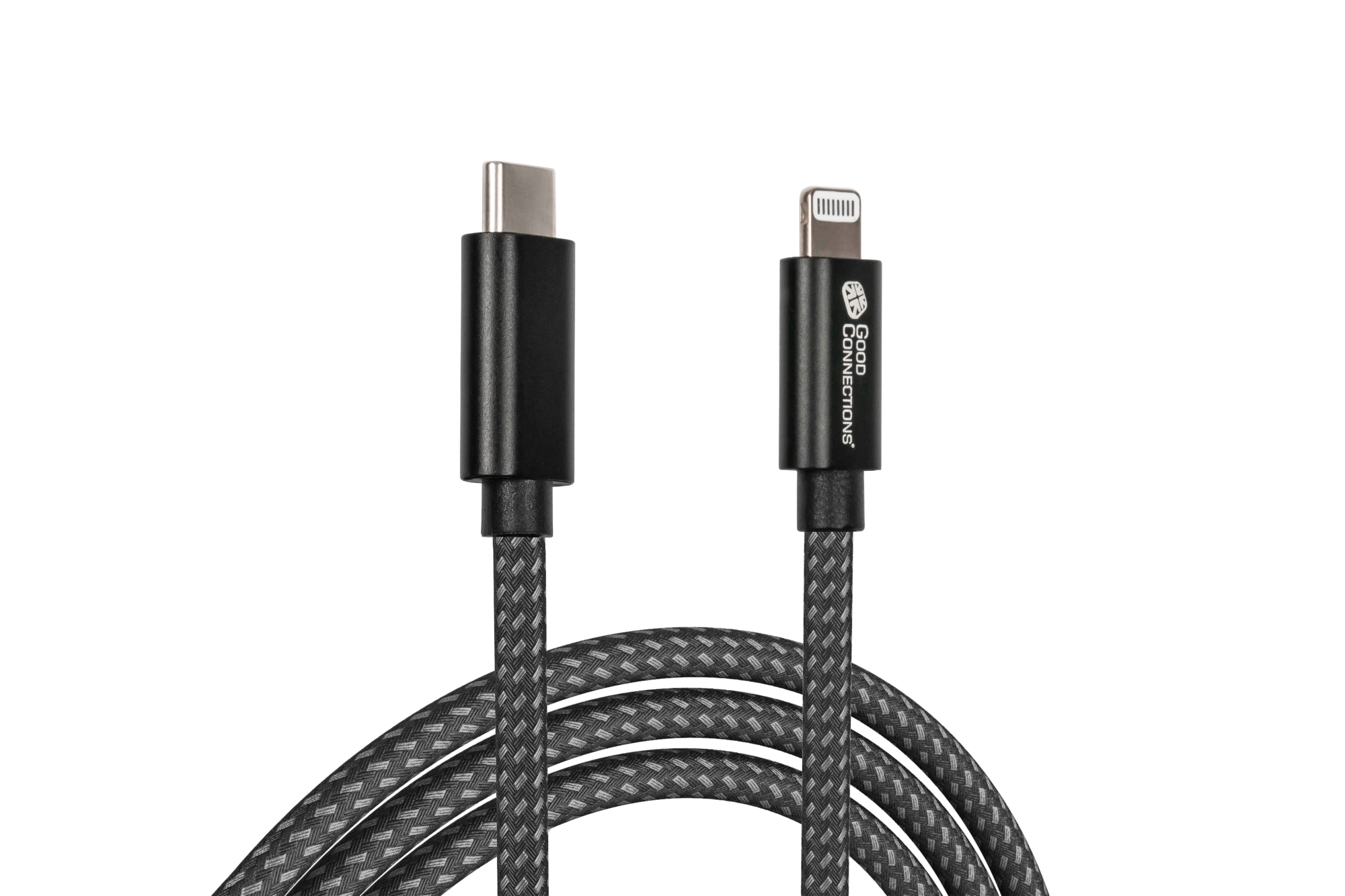 USB 2.0 Charging and data cable for iPhone/iPad/iPod, USB-C™ plug to Lightning™ plug, MFI certified, 18W, black, 0,5m, Good Connections®