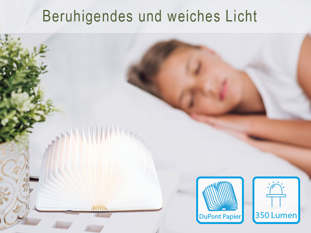 LED Lightbook [L] maple colored, 165 x 125 x 25 mm, Good Connections®