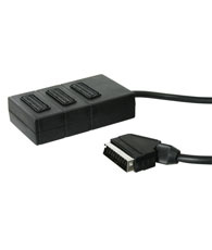 Verteiler Scart Stecker an 3x Scart Buchse, Good Connections®