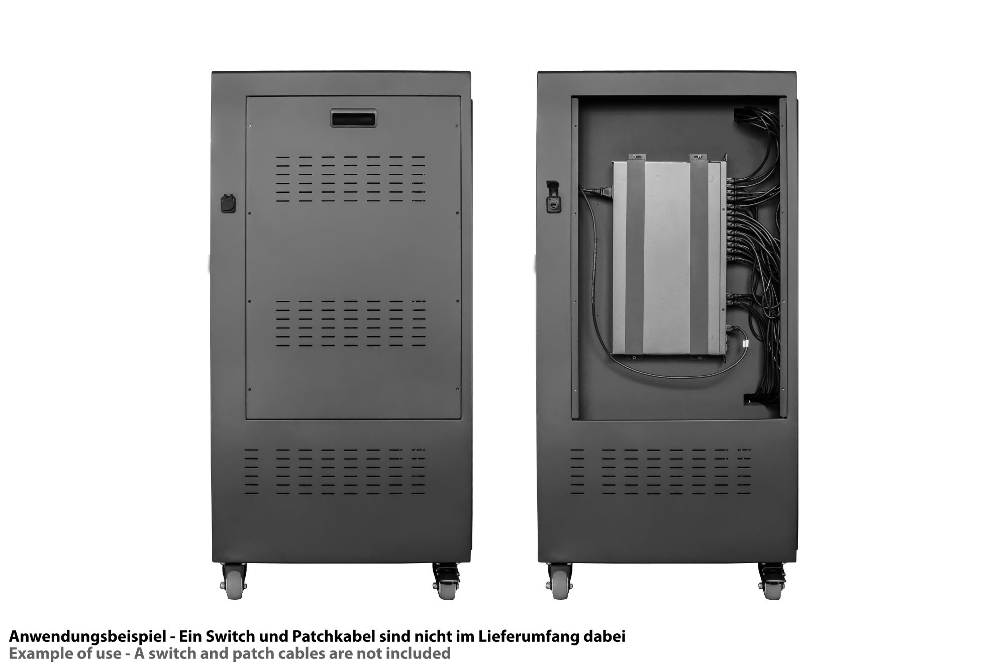 Good Connections® Notebook-Ladewagen bis 15,6", UV-C Desinfektion, Einschaltverzögerung, schwarz