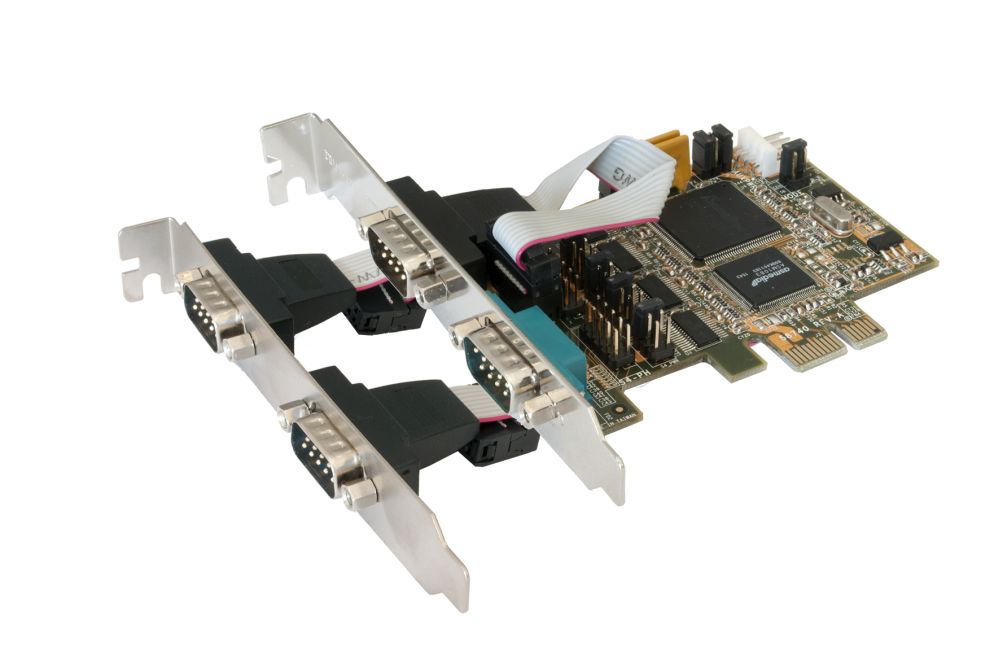 Schnittstellenkarte, PCIe 4S Seriell RS-232, SystemBase Chip-Set, Exsys® [EX-44064]
