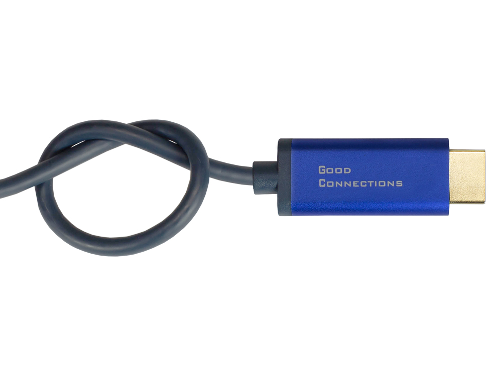 DisplayPort 1.4 to HDMI 2.0 SmartFLEX cable, 4K UHD @60Hz, aluminum housing, CU, dark blue, 3m, Good Connections®
