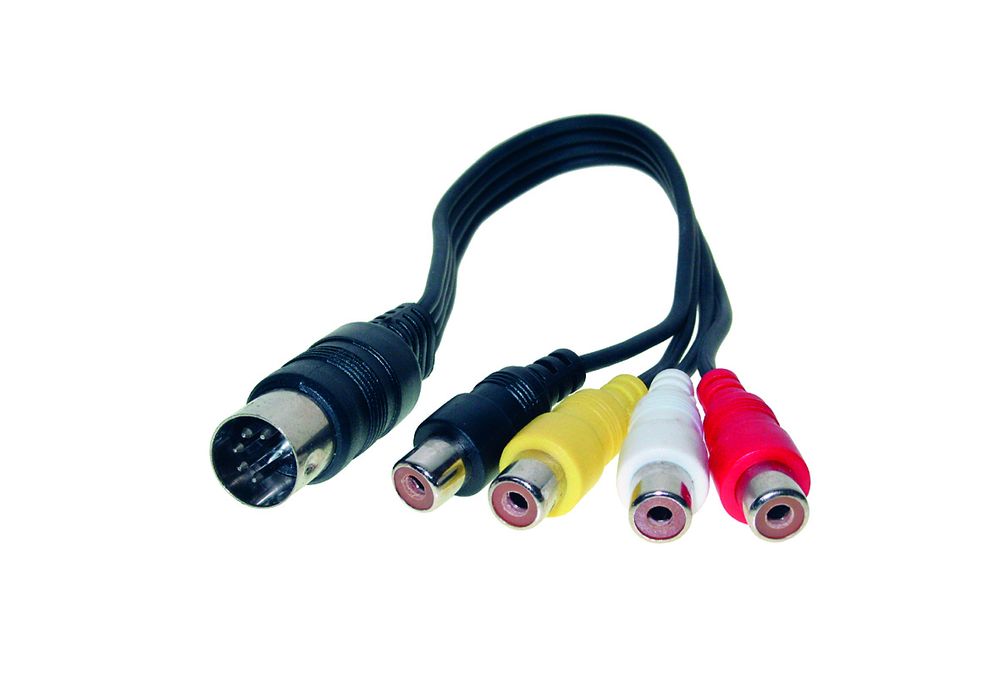 Audio Adapter 5-pol DIN St. an 4 x Cinch Bu. Länge: 20cm