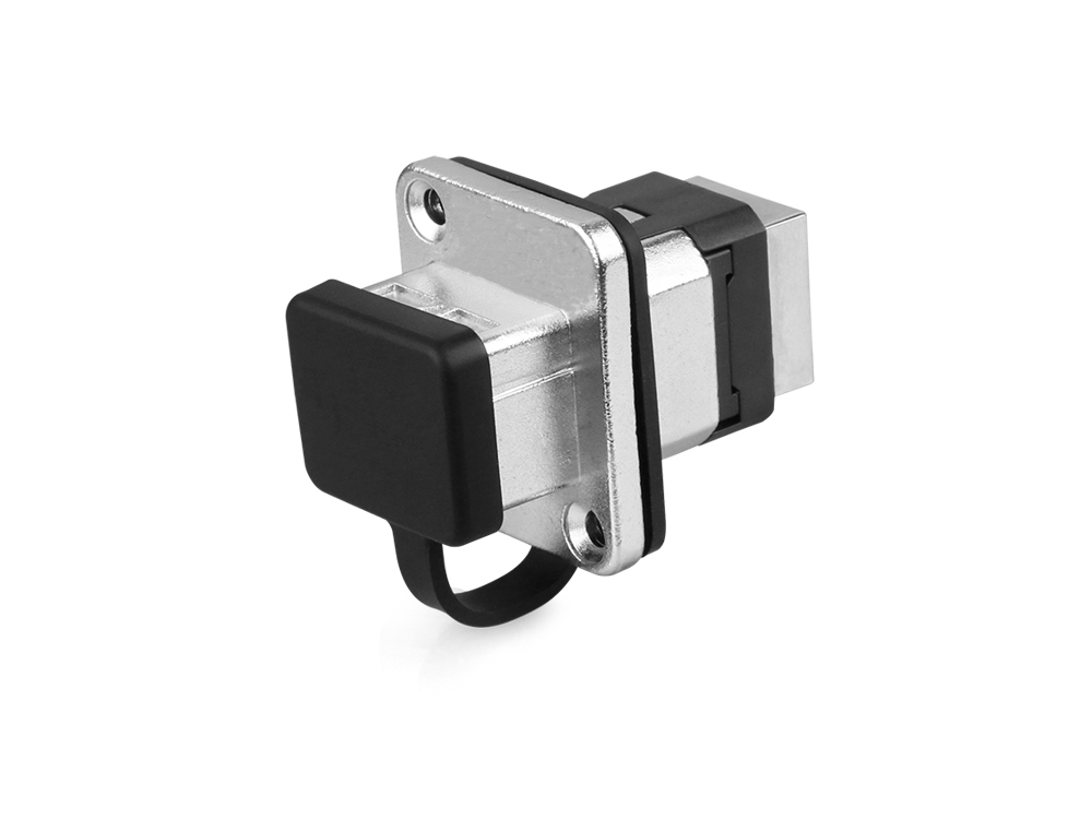 Industrial connector S6 - RJ45 feed-through coupling, RJ45 socket on both sides, metal, Good Connections®