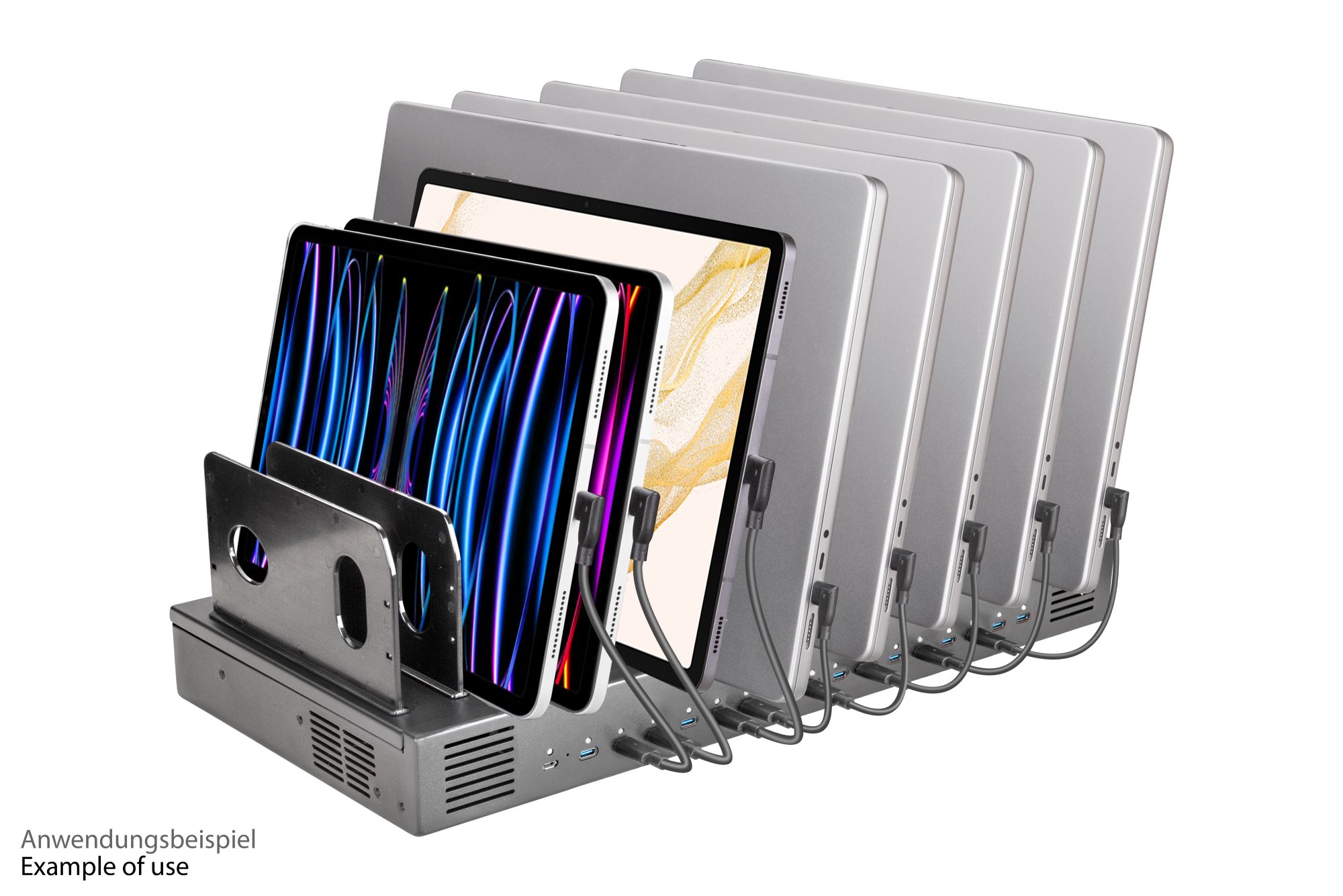 USB desktop fast charging station 1000W, 16 ports (16x USB-C™), PD 3.0, PPS, QC 5, black, Good Connections®