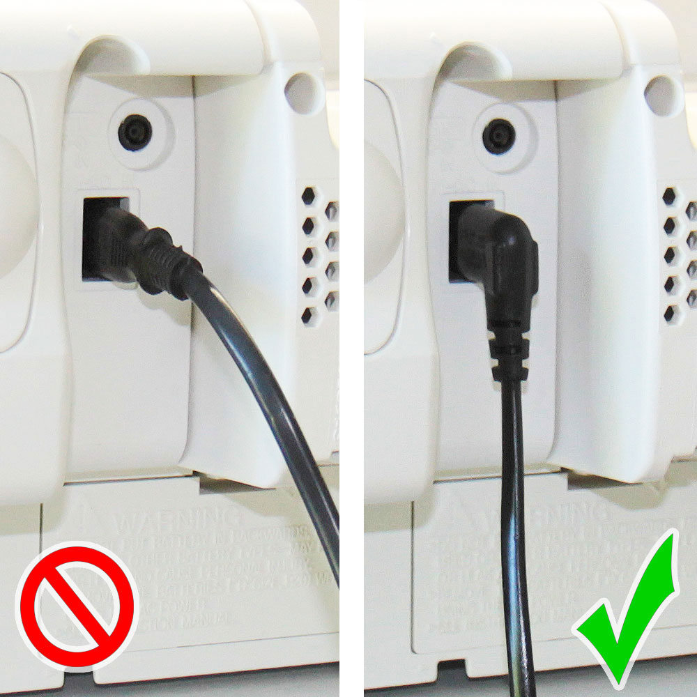 Euro-Netzkabel, Netzstecker an Euro 8 Buchse, beidseitig 90° abgewinkelt, schwarz, 0,75m, Good Connections®