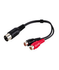Audio Adapter 5-pol DIN Stecker / 2 Cinch Buchse, 0,20m
