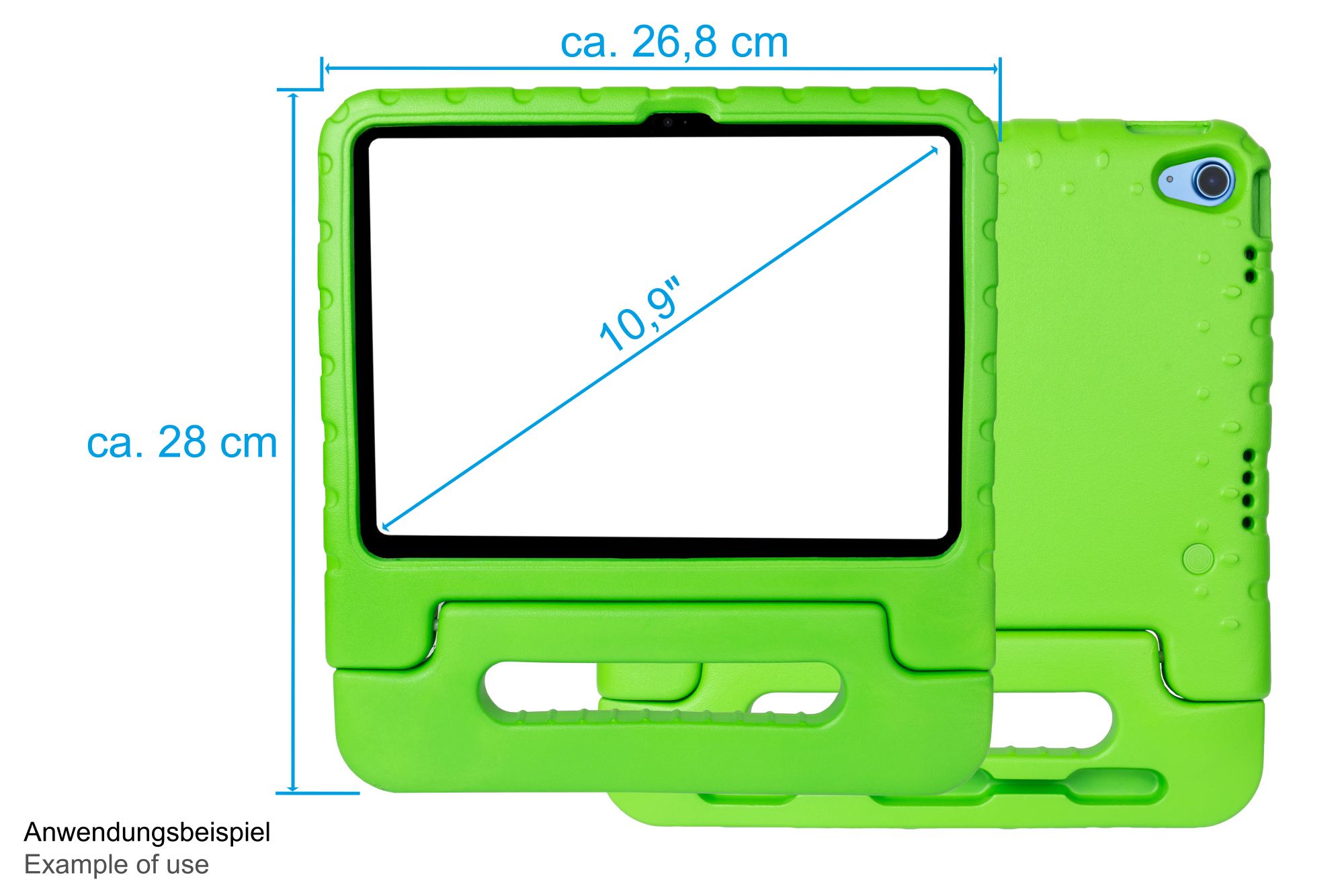 IPad 10.9" (10th gen.) tablet protective case with kickstand, green, Good Connections®