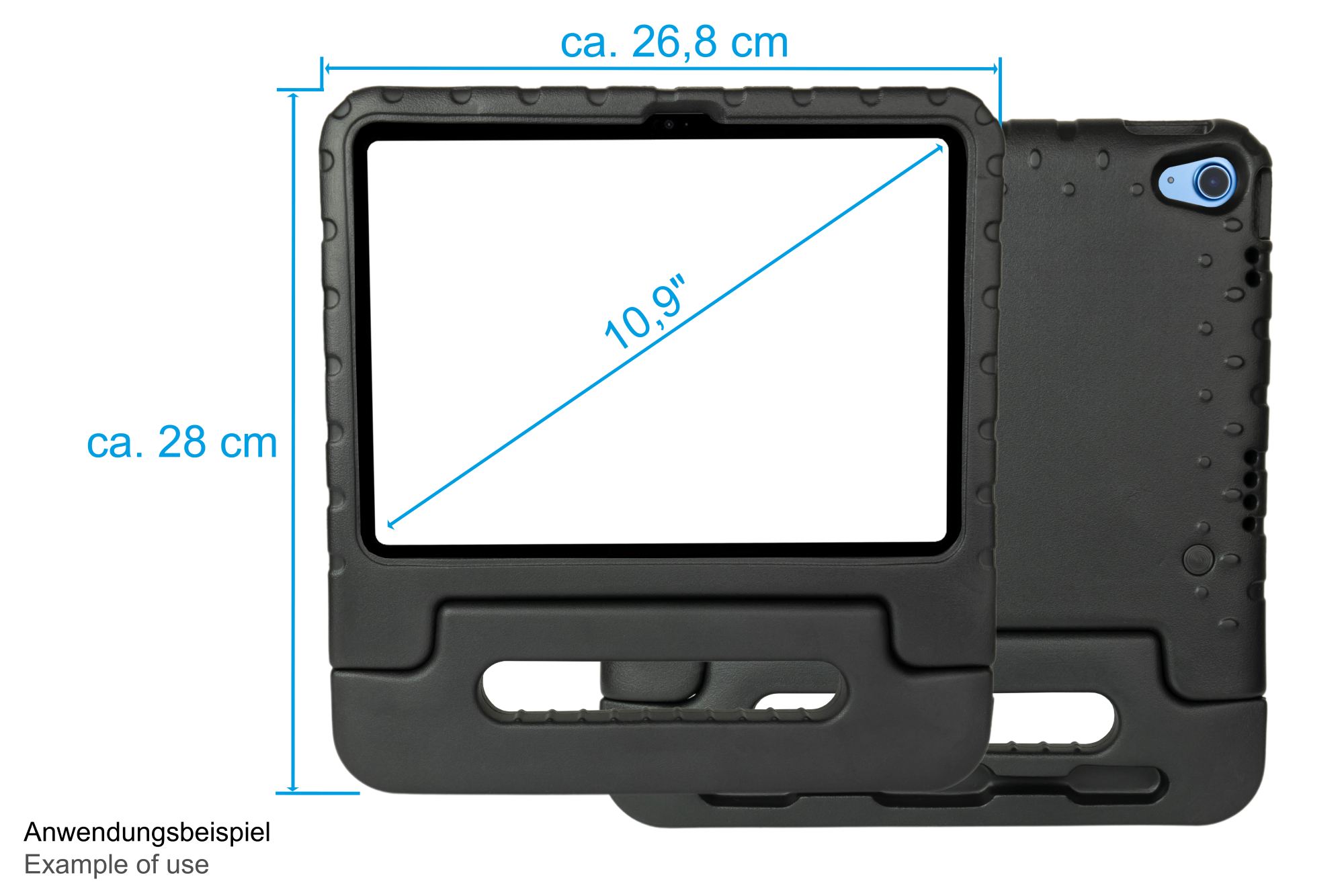 IPad 10.9" (10th gen.) tablet protective case with kickstand, black, Good Connections®