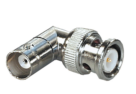 BNC Winkeladapter, Stecker-Buchse, 75 Ohm