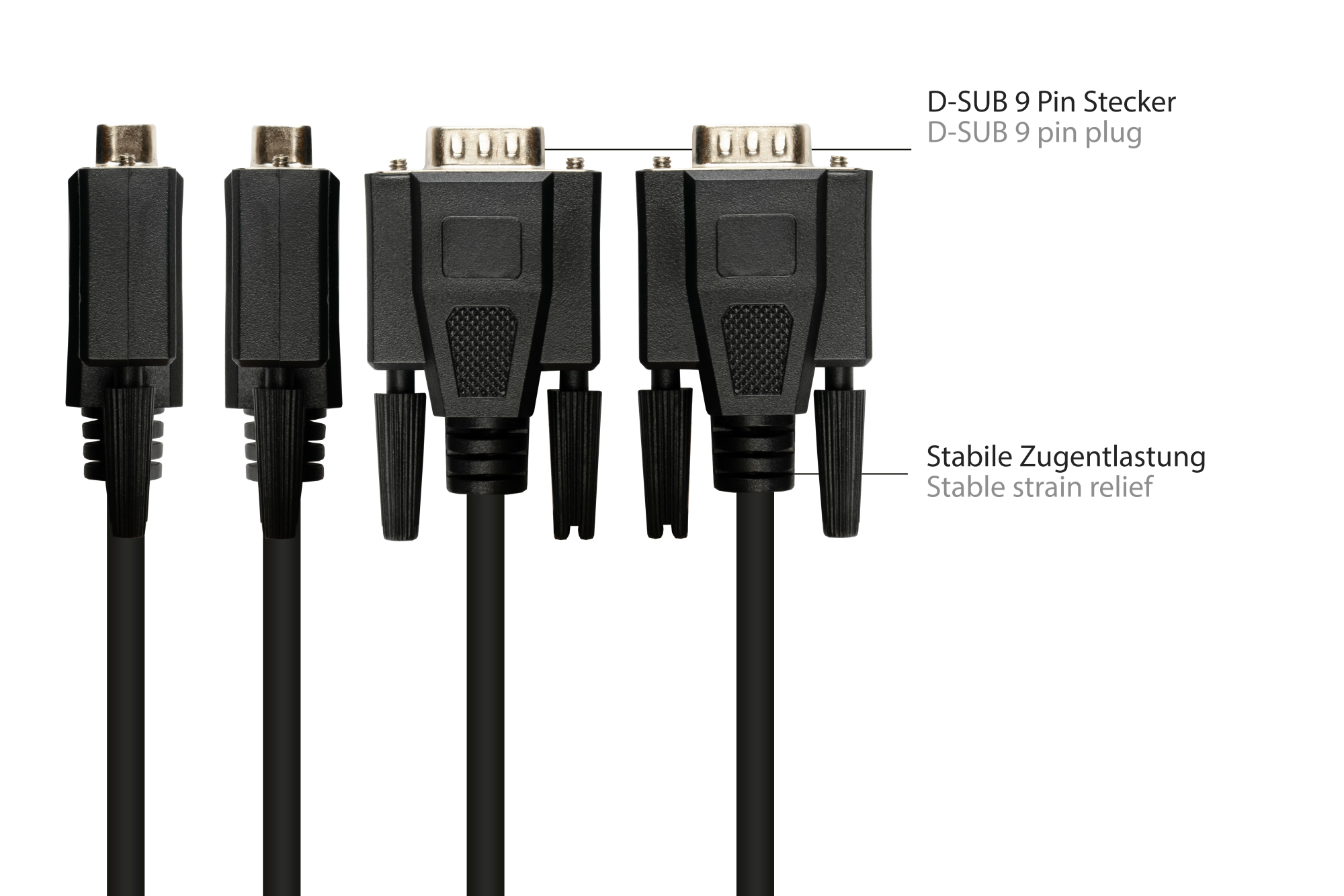 Adapter cable RS232 serial D-SUB 9 plug to RJ45 socket to, 1:1, black, 0,1m, Good Connections®