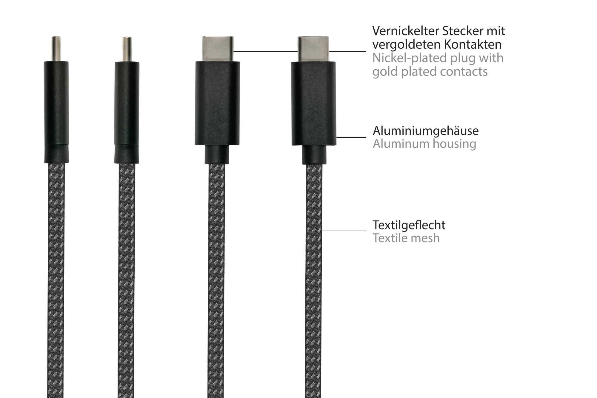 USB 2.0 Charging and data cable for iPhone/iPad/iPod, USB-C™ plug to Lightning™ plug, MFI certified, 18W, black, 0,5m, Good Connections®