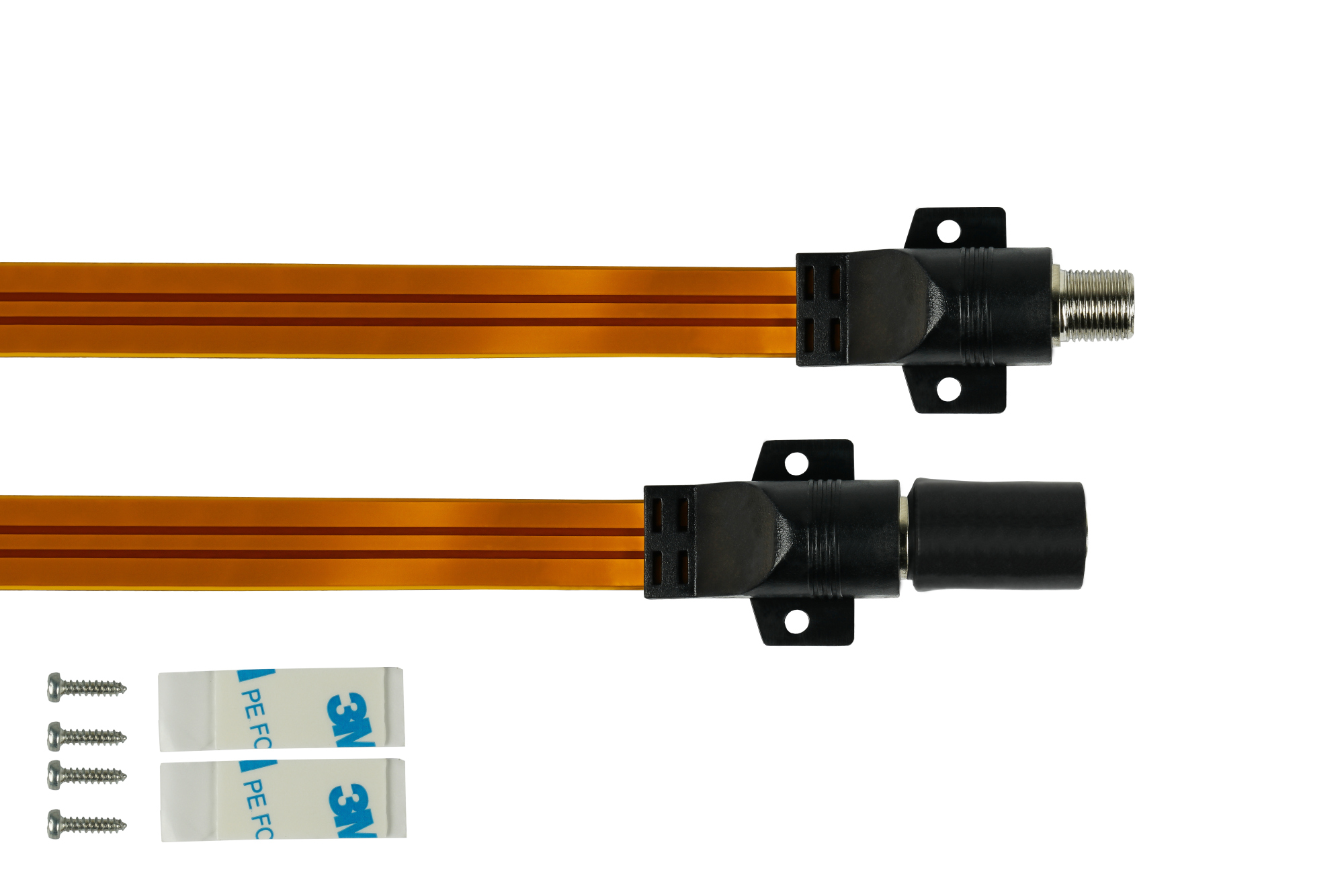 SAT window feed-through High-Quality with Wetterschutz, total length incl. plug 32cm, flexible length 22cm, transparent, Good Connections®