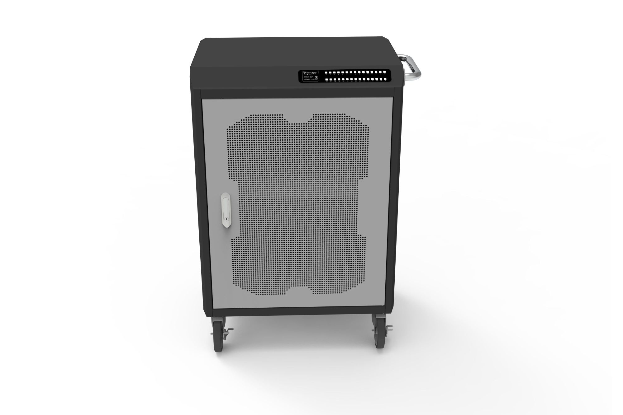 Good Connections® Charging Cart for 30 devices, USB-C™, 45W per port, PD 3.0, PPS, QC 3.0, black/grey