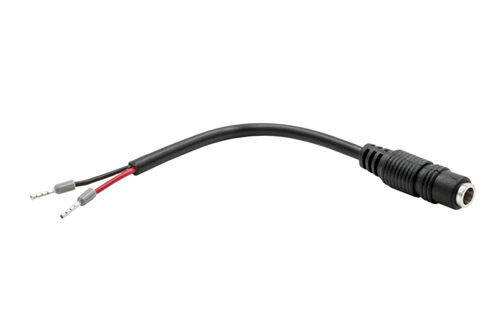 Stromkabel mit DC-Jack Buchse zu zwei Kabel-Enden (Anschluss von Netzteil an Terminal Block), Exsys® [EX-K1110]