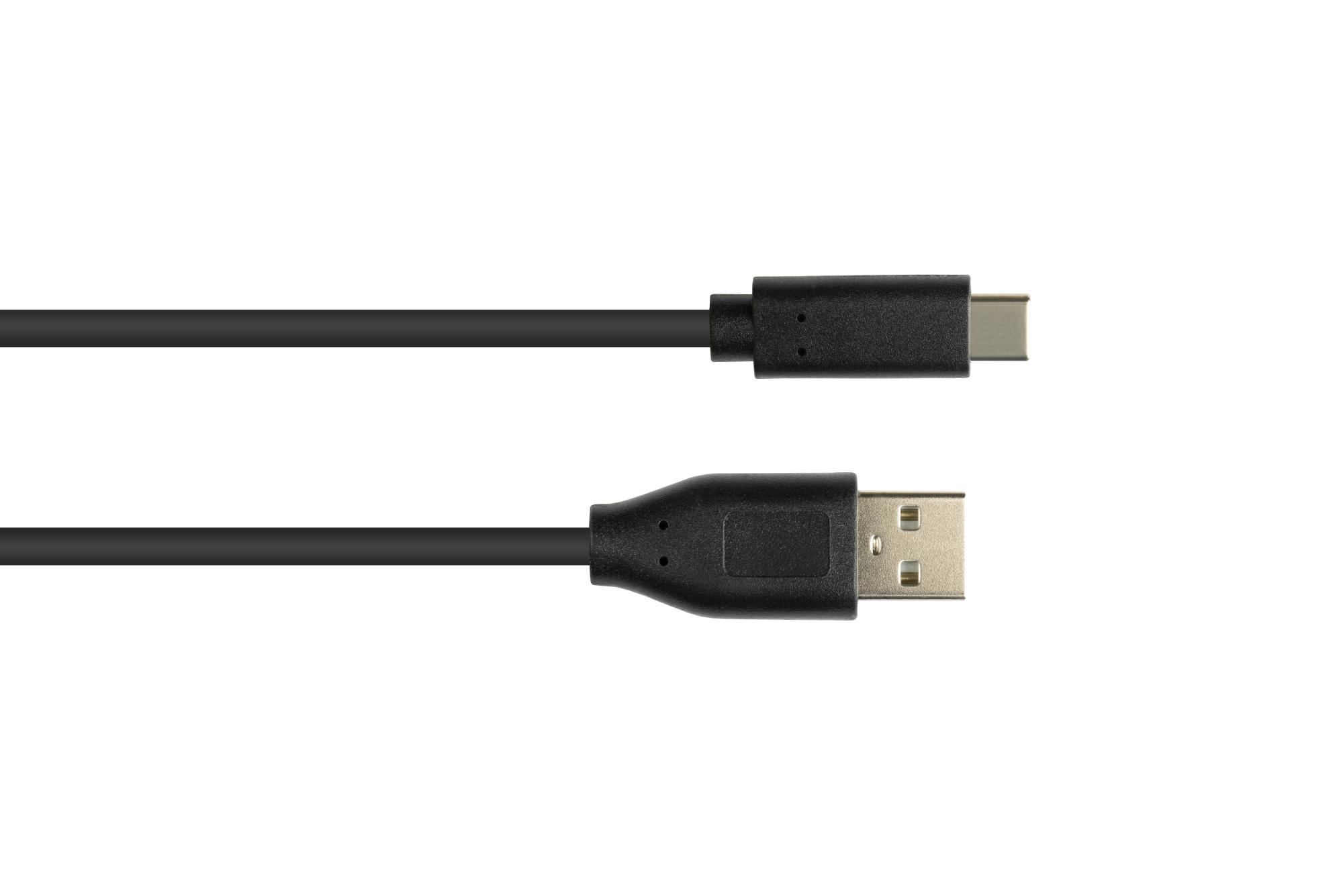 Anschlusskabel USB 2.0, USB 2.0 A Stecker an USB-C™ Stecker, CU, schwarz, 3m, Good Connections®