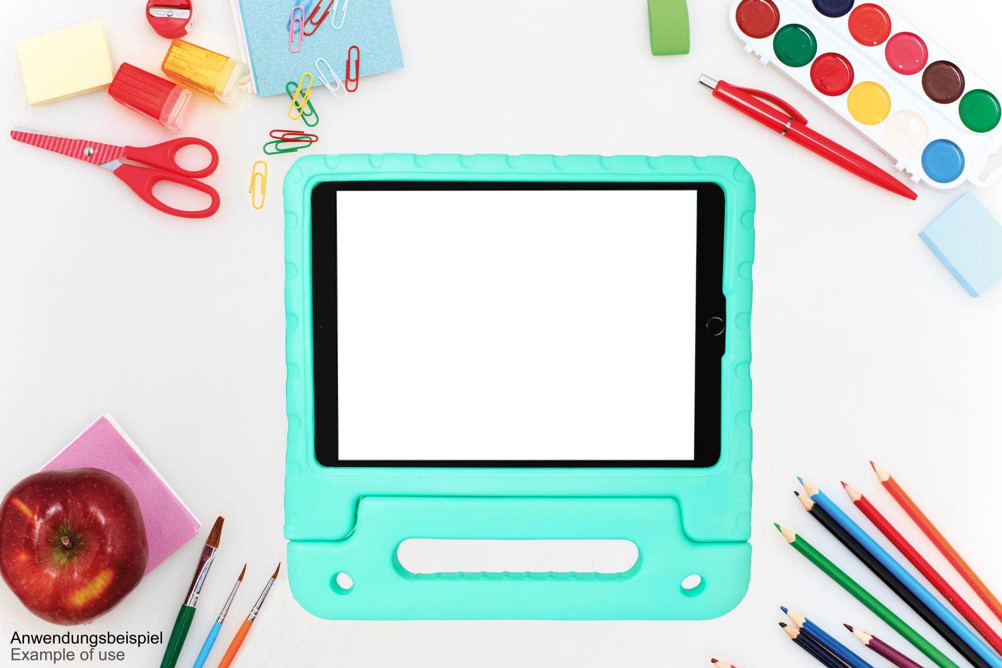 IPad 10.2" (9th gen.) tablet protective case with kickstand, aqua, Good Connections®