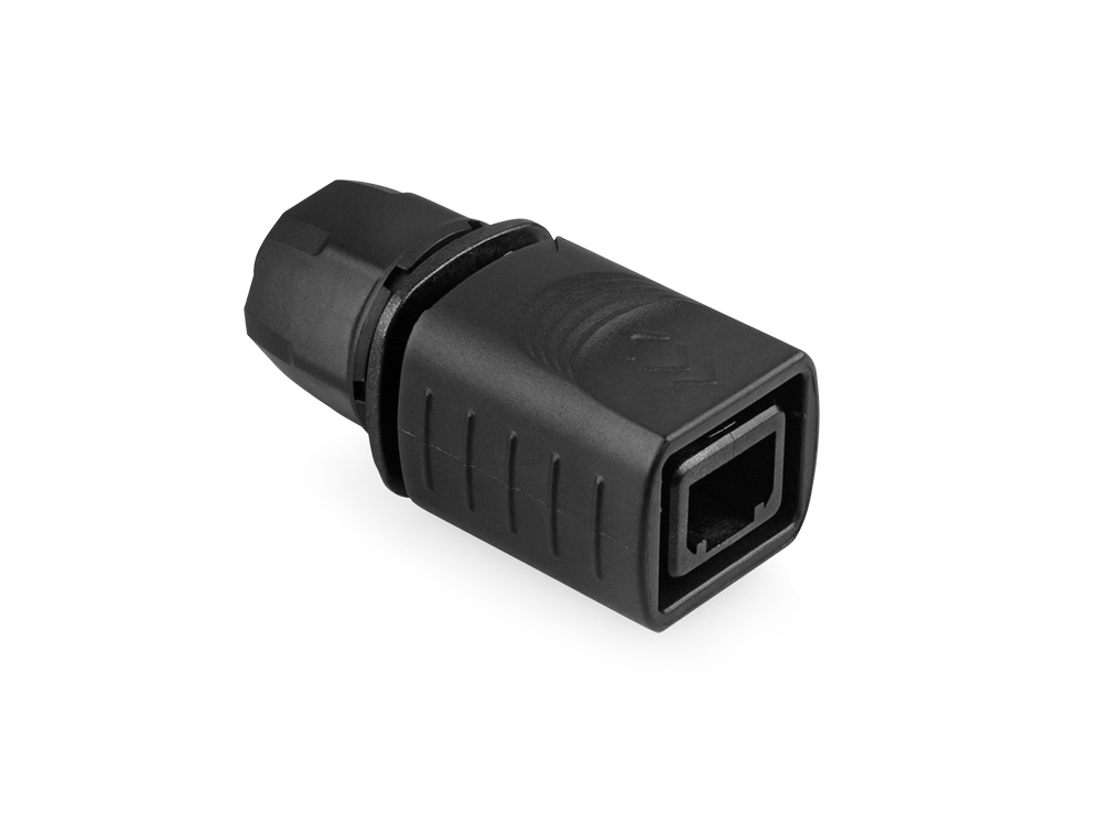 Industrial connector S6 - Unmated plug, cut-out for RJ45 plug, Good Connections®