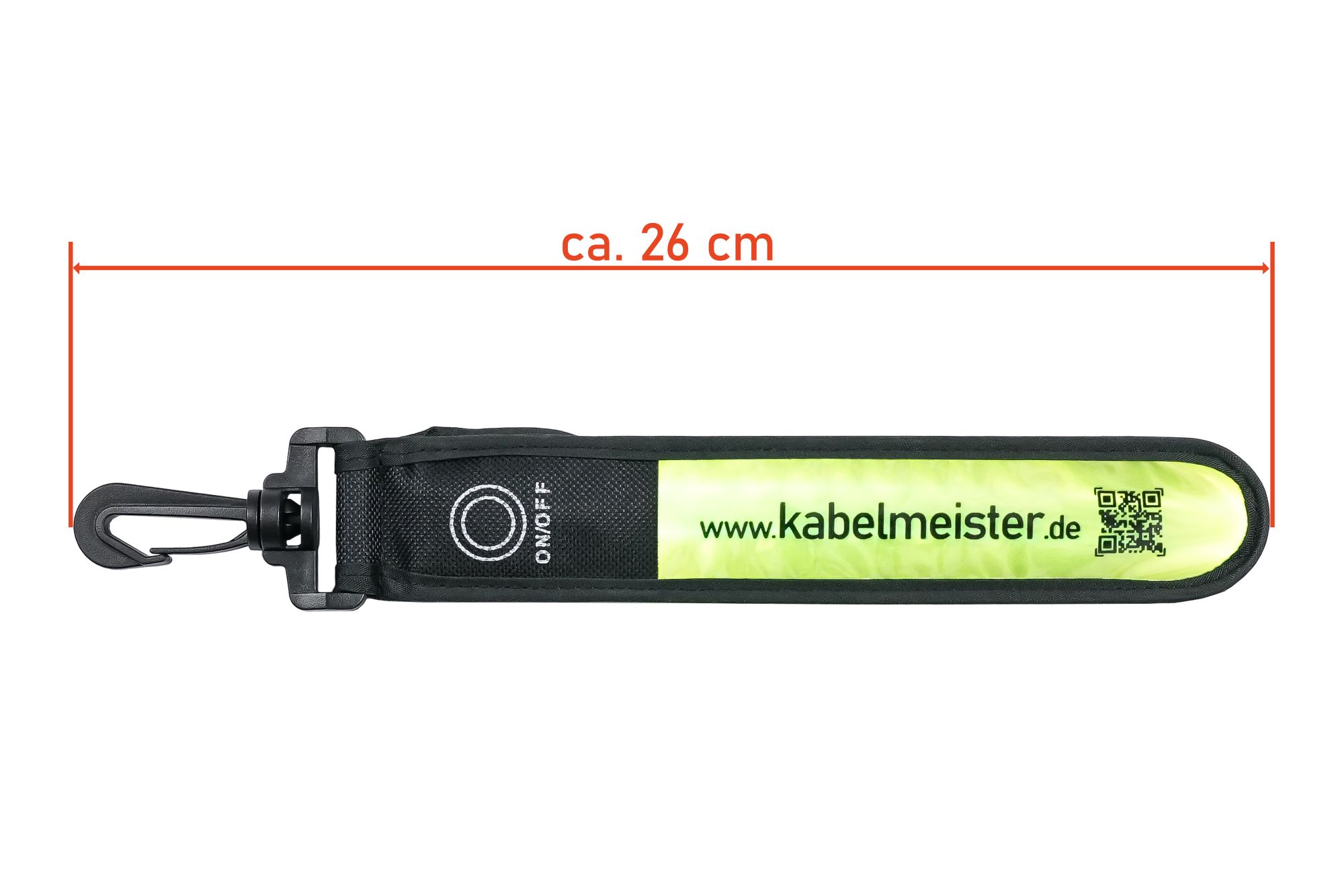 kabelmeister@ LED Leuchtband mit Befestigungshaken 4er-Set, blau und grün/gelb