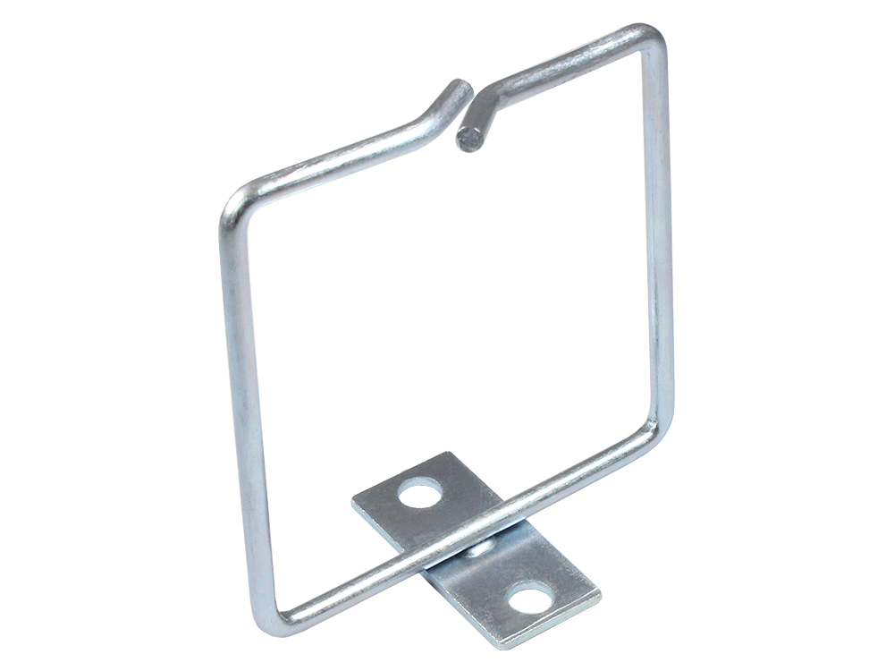 Cable guidance brackets, central mounting plate, galvanized steel, 80 x 80 mm, Good Connections®