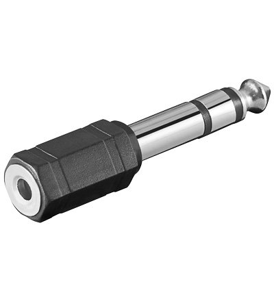 Audio Adapter 3,5mm Mono Buchse an 6,3mm Stereo Stecker