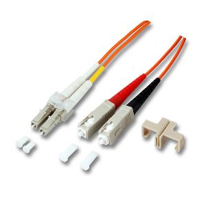 Patch cable, LWL Duplex OM1 (Multimode, 62,5/125) LC/SC, orange, 7,5m, Good Connections®