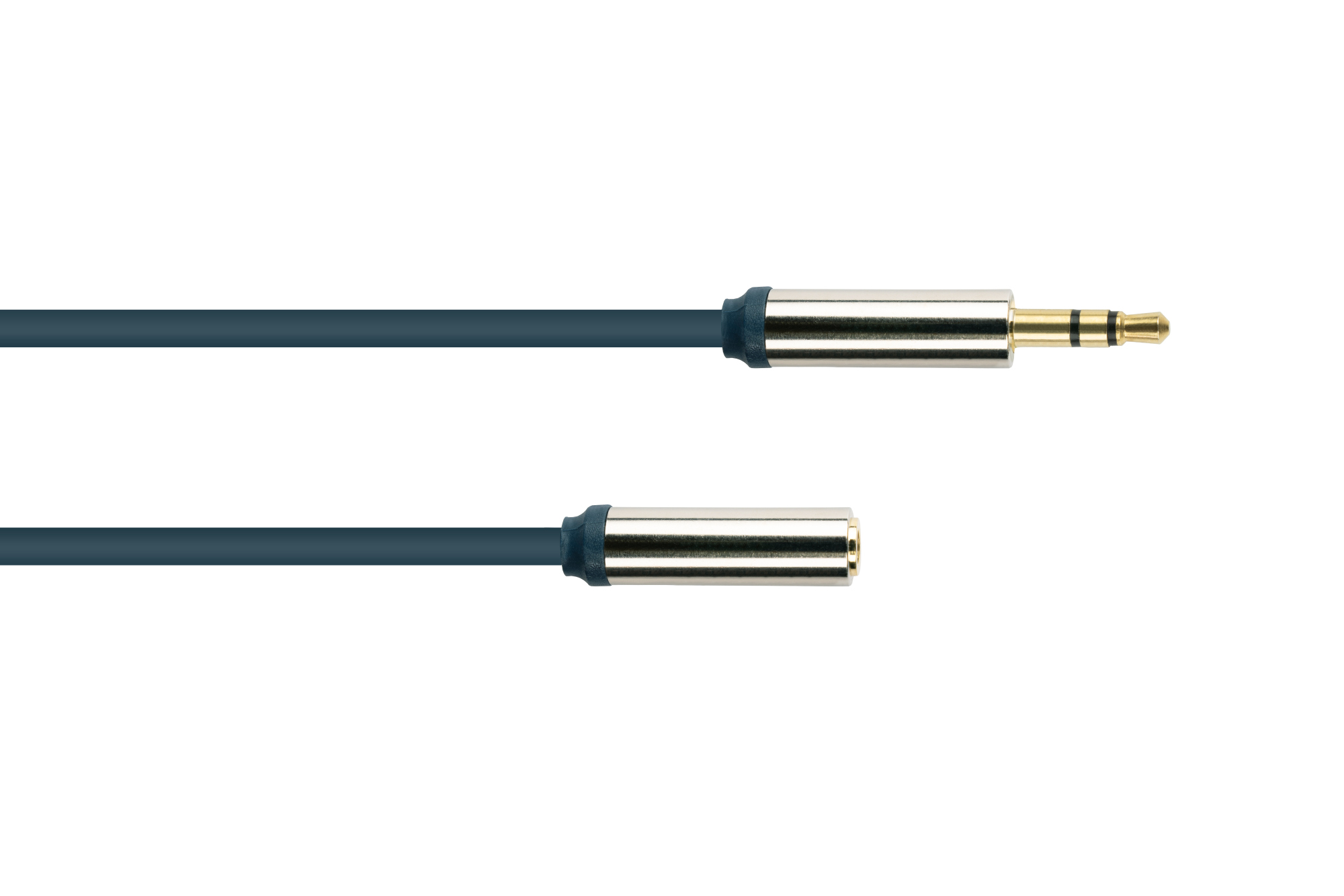Audio Verlängerungskabel SmartFLEX, High-Quality, 3-poliger 3,5mm Klinkenstecker an Klinkenbuchse, dunkelblau, 1m, Good Connections®