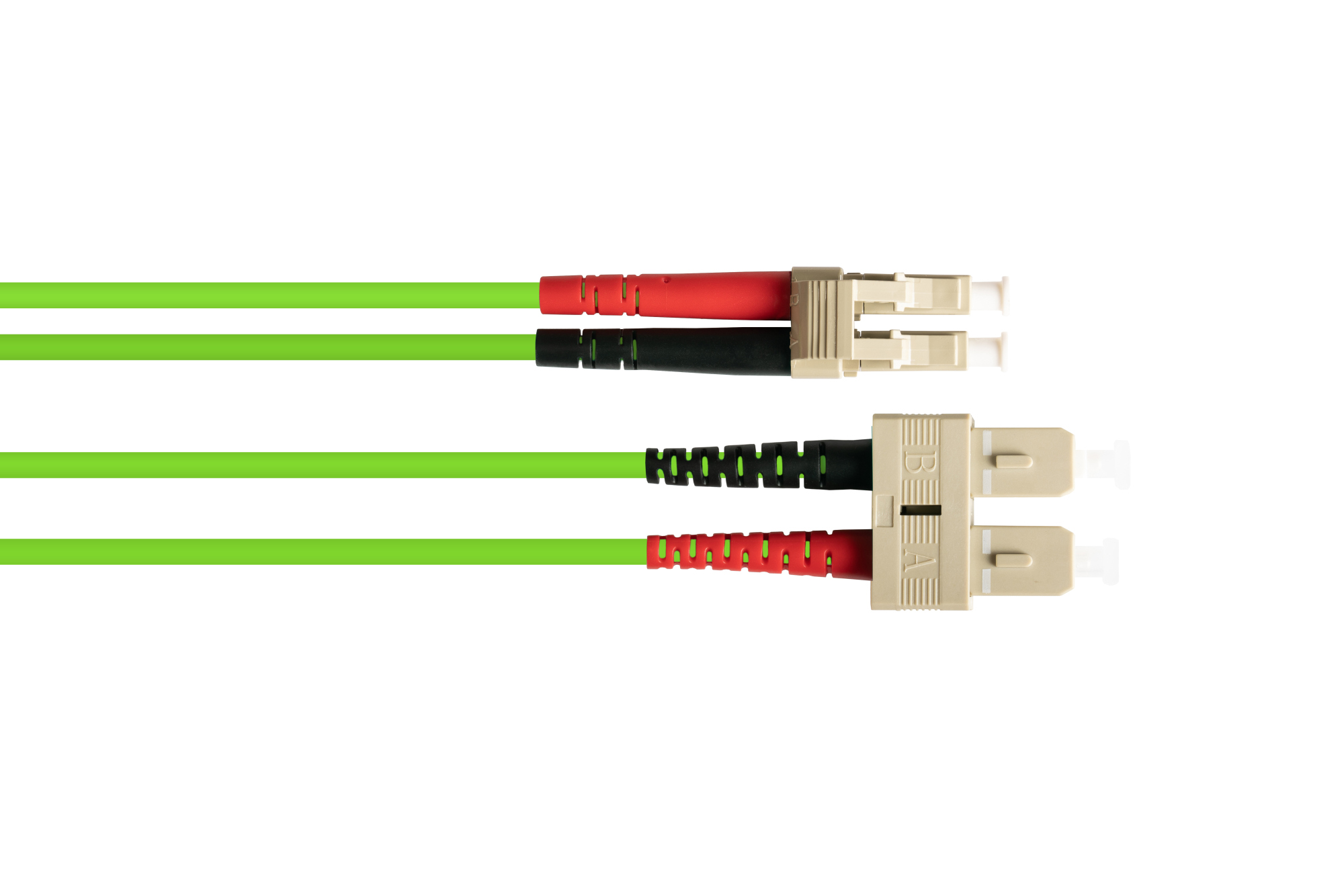 Patch cable LWL Duplex OM5 (Multimode, 50/125) LC/SC, LSZH, exchangeable polarity, 1m, Good Connections®
