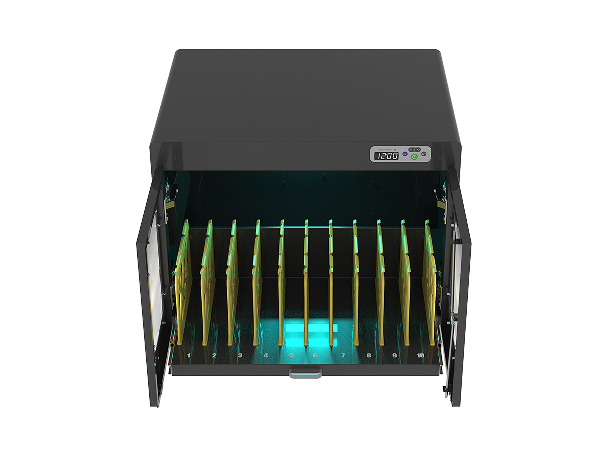 Good Connections® ANTARES N10 Notebook charging cabinet up to 14", UV-C disinfection, black