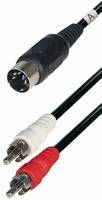 Audio-Video-Kabel, 5-pol DIN Buchse an 2 Cinch Stecker, 1,5m