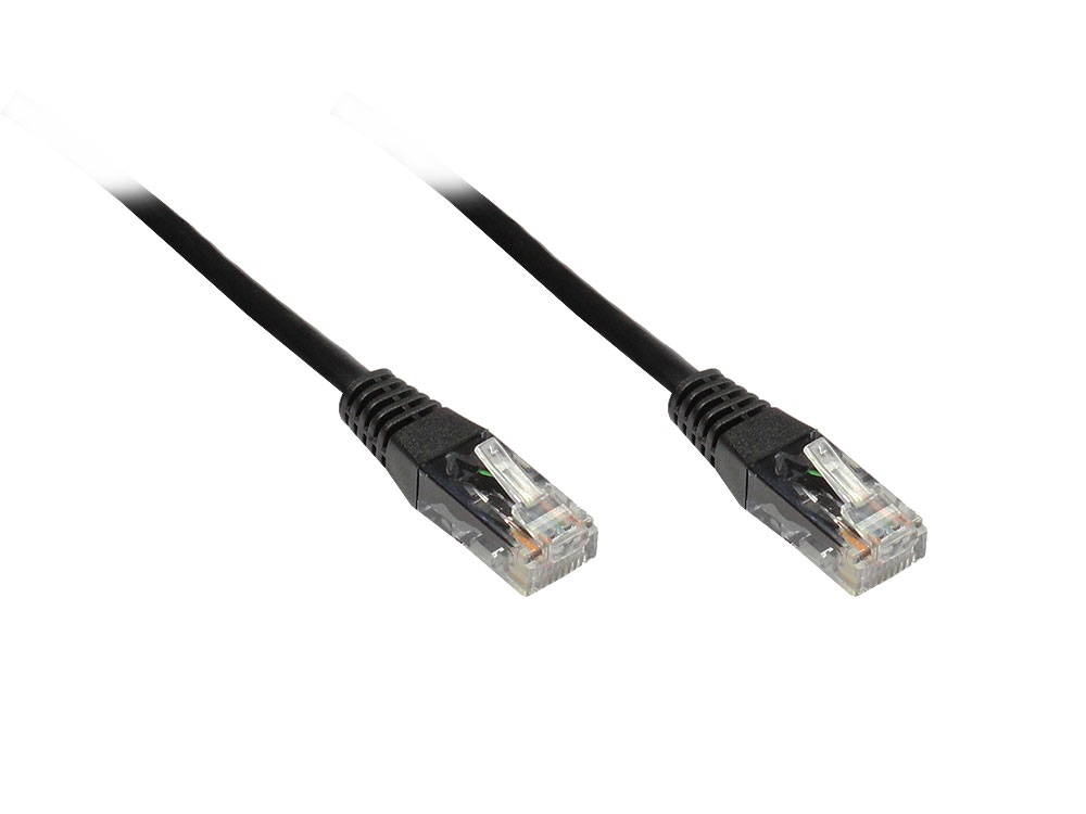 Patchkabel, Cat. 6, U/UTP, schwarz, 20m, Good Connections®