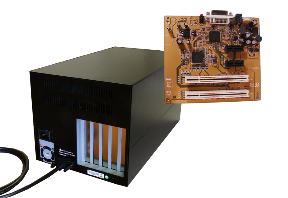 Exsys® 2 x PCI - 2 x PCIe Slot‘s für lange Karten und internem 220W Netzteil Expansion Box