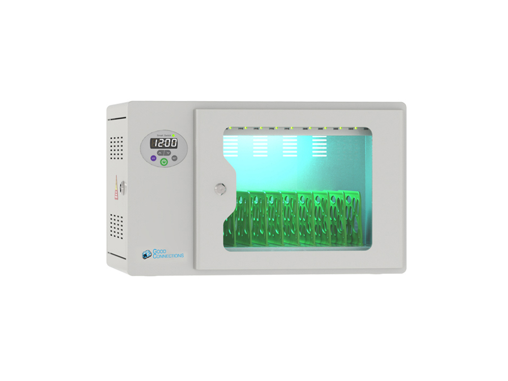 Good Connections® ANTARES PRO T10C Ladewagen bis 11", USB-C™, 30W Port, PD3.0, UVC-Desinfektion, grau