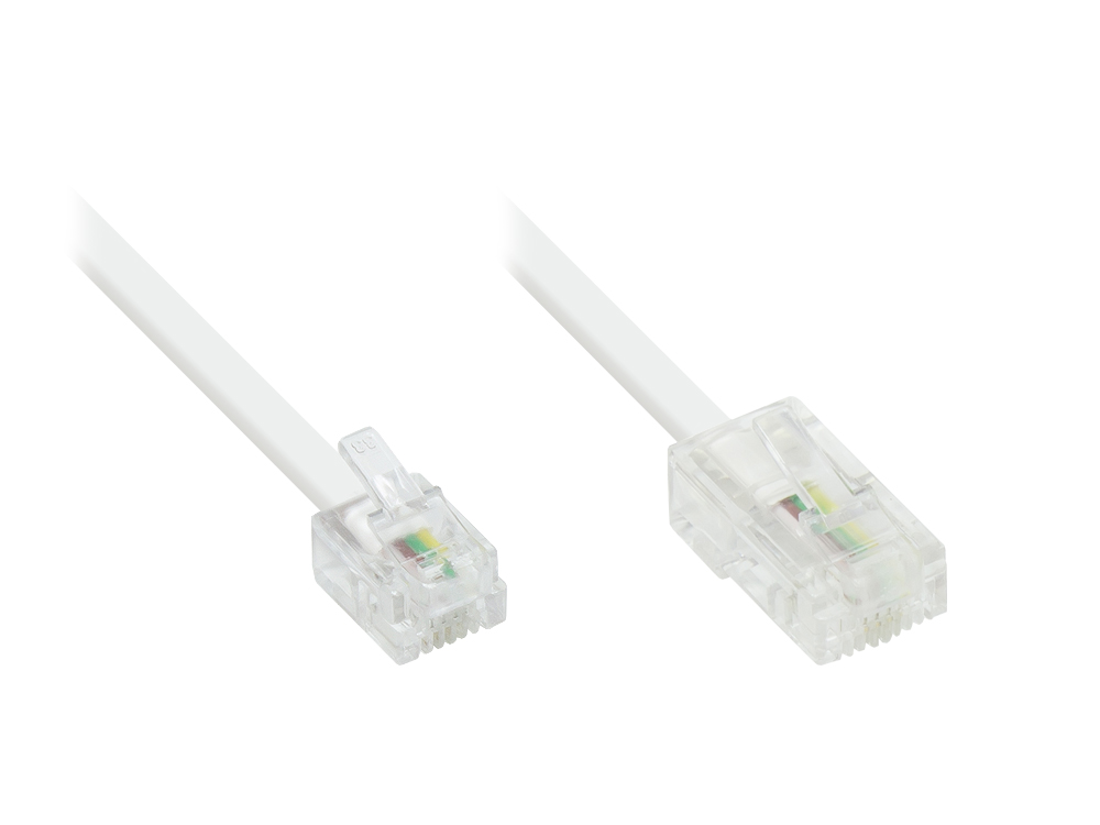 DSL Modem Kabel RJ11 / RJ45, weiß, 10m, Good Connections®