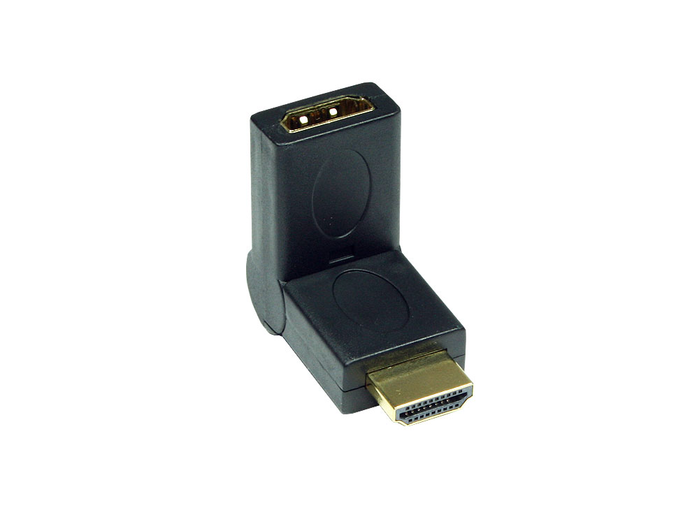 Adapter HDMI 19pol Stecker/Buchse, abwinkelbar