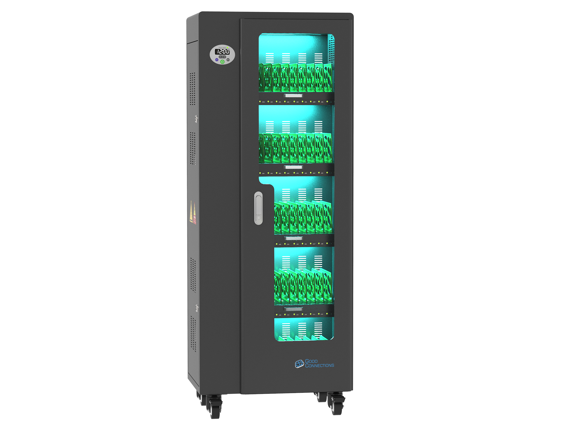 Good Connections® ANTARES T50C Tablet-charging cabinet up to 11", USB-C™ version, 30W per port, UV-C disinfection, black