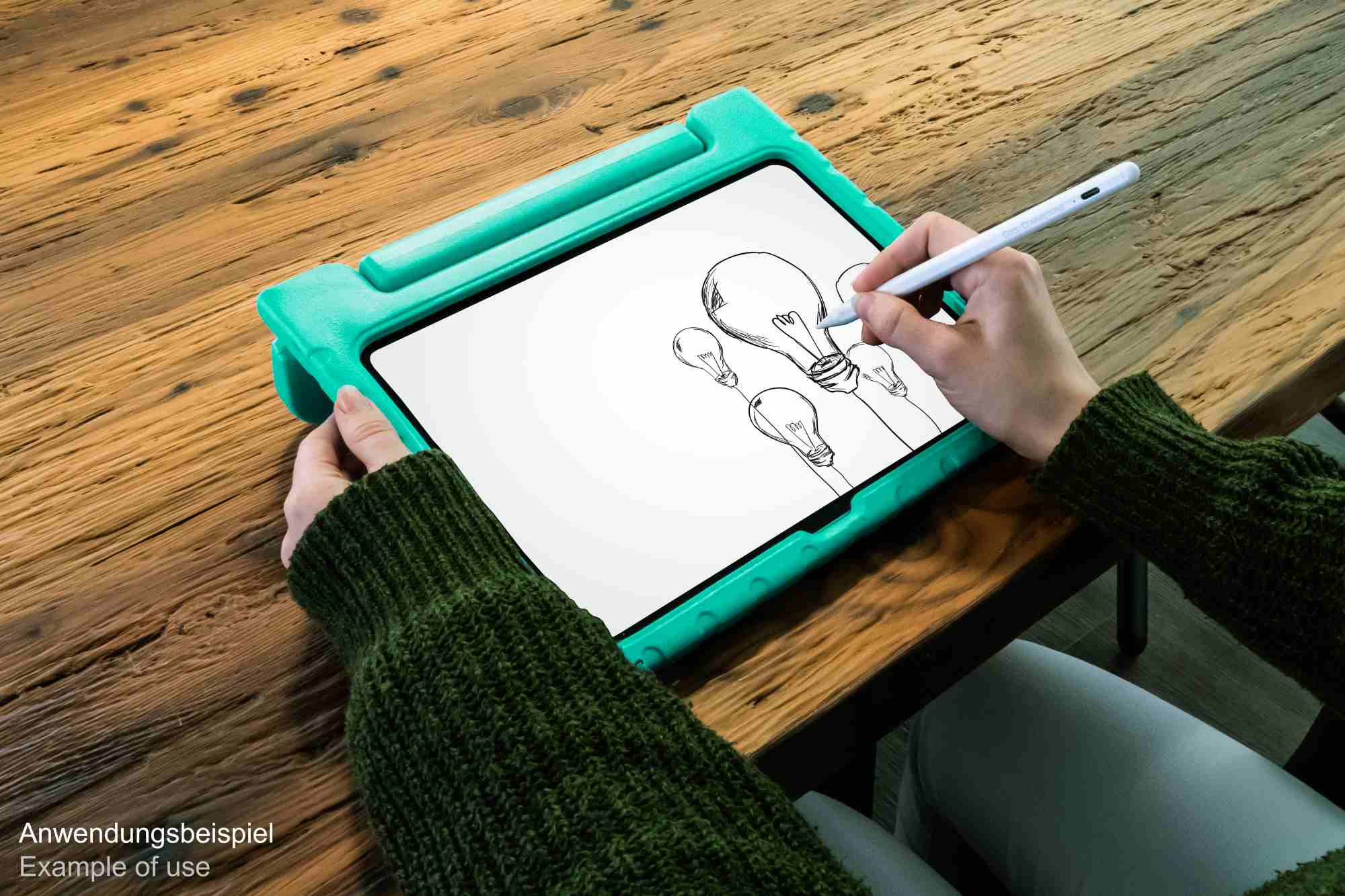IPad 10.9" (10th gen.) tablet protective case with kickstand, aqua, Good Connections®