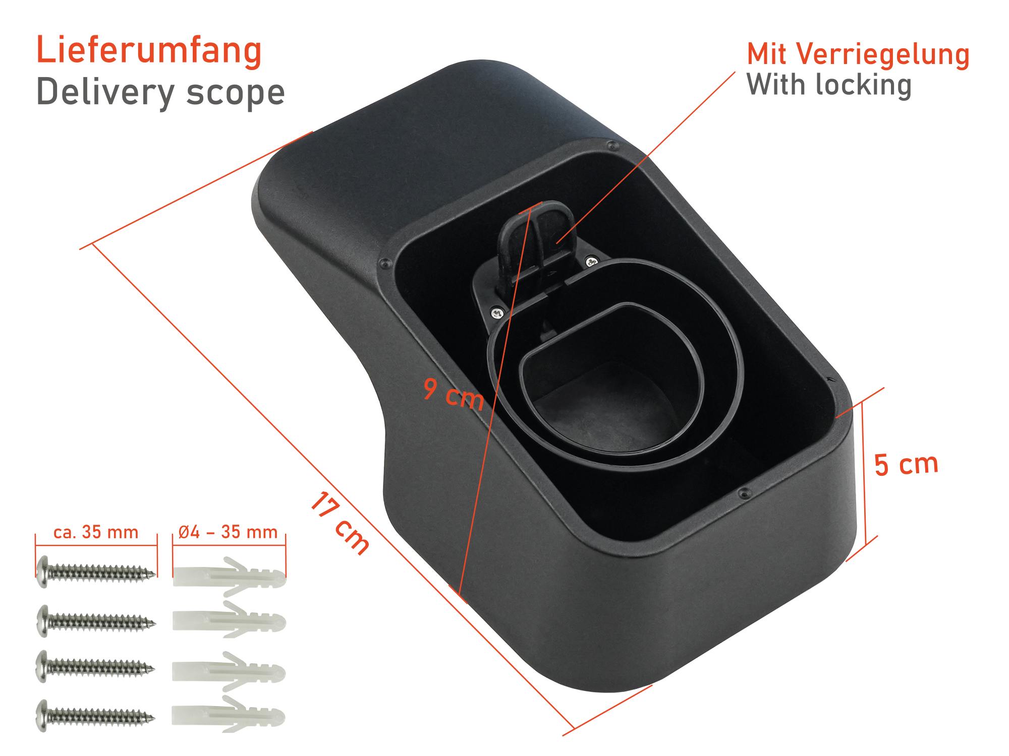 kabelmeister® Wandhalterung mit integrierter Kabelhalterung für Typ 2 Ladekabel von Elektro- und Hybridfahrzeugen
