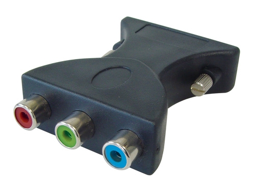 Adapter DVI Stecker (12+5) an 3x Cinch Buchse (RGB)