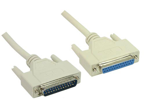 Nullmodem Kabel, 25-pol Buchse/Stecker, Länge: 1,8m, Good Connections®
