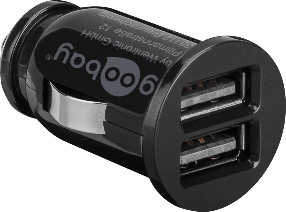KFZ USB-Ladeadapter, 2-Port, 3,1 A, schwarz