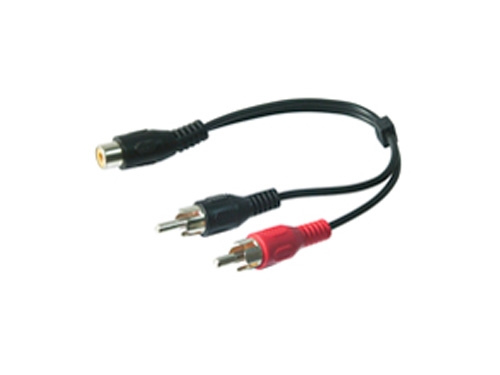 Cinch-Y-Adapterkabel 2xSt. auf 1xBu., Länge ca. 10cm