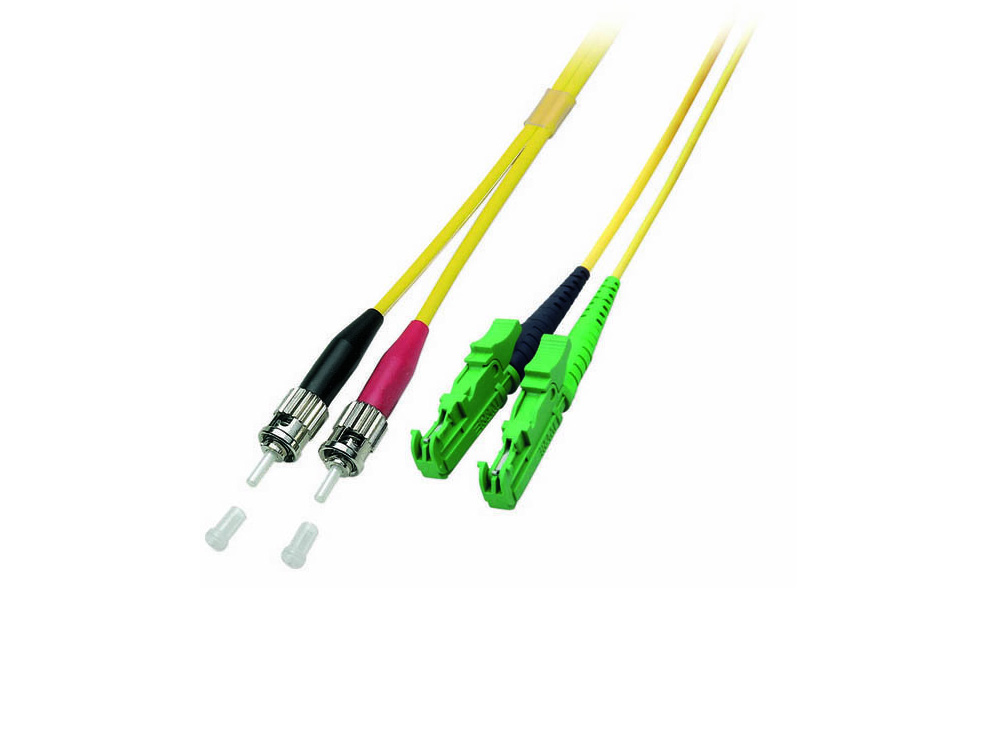 Patchkabel LWL Duplex OS2 (Singlemode, 9/125) E2000®-APC/ST, 0,5m, Good Connections®