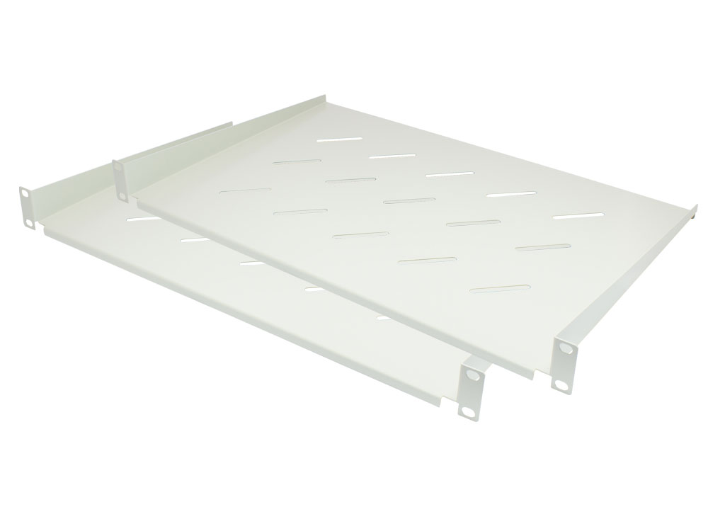 19" Shelf, front mounting, installation depth 300 mm, set of 2, light gray (RAL7035), Good Connections®