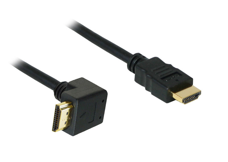High-Speed-HDMI®-Kabel, Winkelstecker oben, vergoldete Stecker, 1,5m